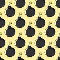 Bombs pattern, illustration, vector on white background.