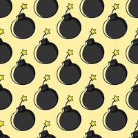 Bombs pattern, illustration, vector on white background.