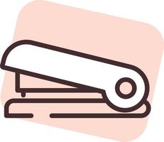 , illustration, vector on a white backgrouStationery stapler, illustration, vector on a white background.nd.