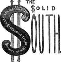 The Solid South, vintage illustration. vector