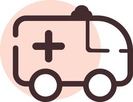 Ambulance van, illustration, vector, on a white background. vector