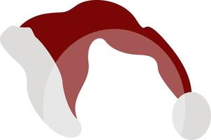 Santa hat, illustration, vector on white background.