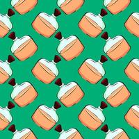 Orange elixir,seamless pattern on green background. vector