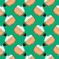 Orange elixir,seamless pattern on green background. vector