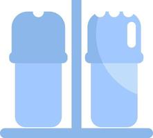 Salt and pepper container, illustration, vector on a white background.