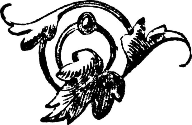 Circle Doodad, vintage illustration.