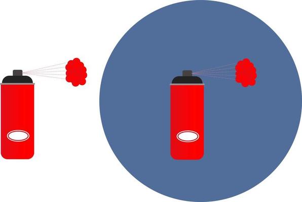 Spray paint ,illustration, vector on white background.