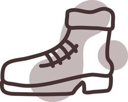 Brown boots, illustration, vector on a white background.