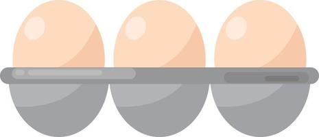 Eggs in box, illustration, vector on white background