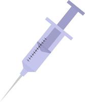 Syringe, illustration, vector on white background.