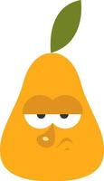 Bored pear, illustration, vector, on a white background. vector