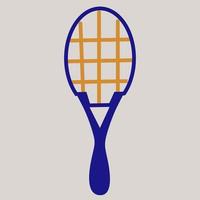 Tennis racket, illustration, vector, on a white background. vector