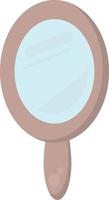 Hand mirror, illustration, vector on white background.