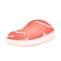 Filete de solomillo de cerdo recién cortado en rodajas png