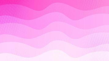 Minimalist pink wavy with halftone background gradient vector