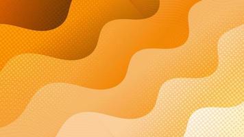 Minimalist orange wavy with halftone background gradient vector