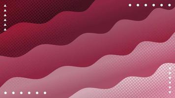 Minimalist red wavy with halftone background gradient vector