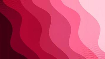 Minimalist red wavy with halftone background gradient vector