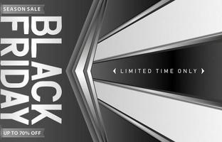 Black Friday background with arrows, Label Season Sale on abstract monochrome background with arrows silver color. Black Friday signs for advertising, promotion shop, web banner, brochure and flyer vector