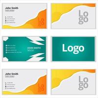Simple Clean style modern business card template, Creative doublesided business card vector