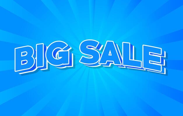 Editable 3d text effect, text effect style, Big sale editable text effect template