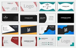 Simple Clean style modern business card template, Creative doublesided business card vector