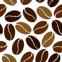 Coffee bean pattern seamless on white background. vector