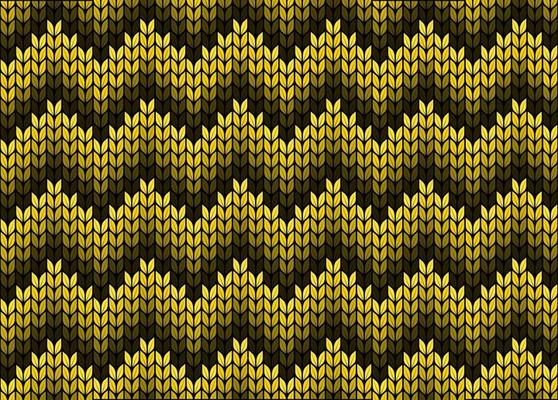 Knitted seamless pattern color gold. colorful knitted textures. Fabric knitted pattern. Vector illustration.