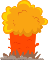 Explosionsillustrationseffekt. Comic-Explosion, Bomben und Explosion. png