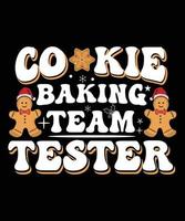 Christmas Cookies Tester T-shirt Design vector