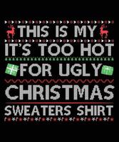 Christmas Ugly Sweater T-shirt Design vector