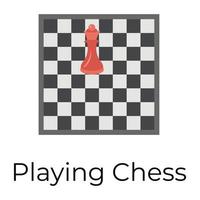 Trendy Playing Chess vector