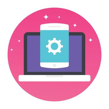 configuraciones móviles de moda vector