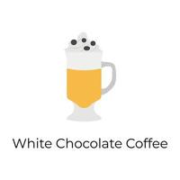 café con chocolate blanco vector