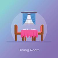 Trendy Dining Room vector