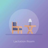 Trendy Sitting  Room vector