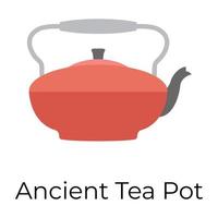 Trendy Ancient Teapot vector