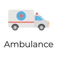 Trendy Ambulance Concepts vector