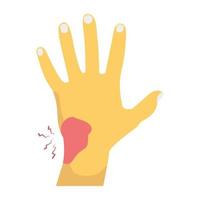 Trendy Hand Bleeding vector