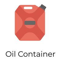 Trendy Oil Container vector