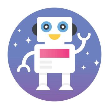 Trendy Robot Concepts vector