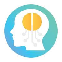 Trendy Human Brain vector