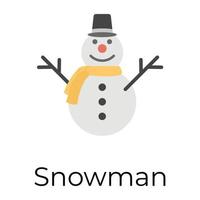 Trendy Snowman Concepts vector