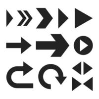 collection of simple arrows design vector