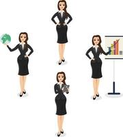 Cartoon business woman vector