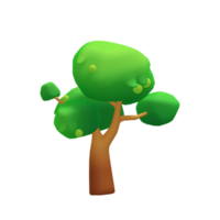 ilustrações de renderização 3d de árvore verde