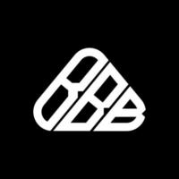 Diseño creativo del logotipo de la letra bbb con gráfico vectorial, logotipo simple y moderno de bbb en forma de triángulo redondo. vector