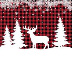 Christmas and New Year pattern at Buffalo Plaid. Festive background for design and print esp10 vector