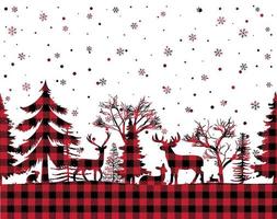 Christmas and New Year pattern at Buffalo Plaid. Festive background for design and print esp10 vector