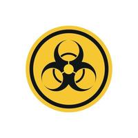 Warning sign contains dangerous substances.Vector illustration of the warning symbol on a white background. black signs on a yellow background. vector